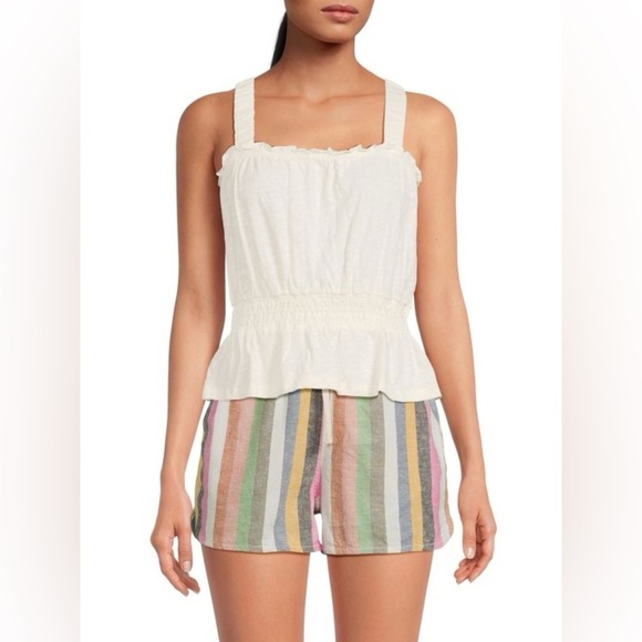 Marine Layer Tops - Marine Layer Dylan Smocked Sleeveless Top - size medium - antique white